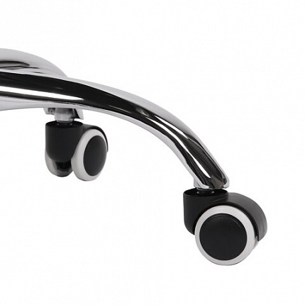 Кресло CROMEX (КРОМЕКС) "Debut CH-697", ХРОМ, с подлокотниками, механизм качания, сетка/ткань TW, черное, 533068