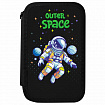 Пенал ПИФАГОР, 3 отделения, ламинированный картон, 19х11 см, "Outer space", 273488