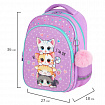 Рюкзак BRAUBERG OPTIMA, 2 отделения, с брелоком, "Funny kittens", 36х27х18 см, 273156
