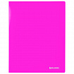 Папка 40 вкладышей BRAUBERG "Neon", 25 мм, неоновая розовая, 700 мкм, 227454