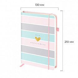 Скетчбук, слоновая кость 140 г/м2, 130х210 мм, 80 л., софт-тач, резинка, BRAUBERG ART CLASSIC, "Polo style", 116468