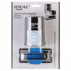 Печать самонаборная 2 круга, оттиск D=42, синий, TRODAT IDEAL 46042 R2, крышка, КАССА, 161485