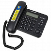 Телефон PANASONIC KX-TS2356RUB, черный, память 50 номеров, АОН, ЖК-дисплей с часами, тональный / импульсный режим