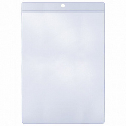 Карман информационный подвесной, ценникодержатель А4, КОМПЛЕКТ 25 шт., ПВХ, BRAUBERG, 291284