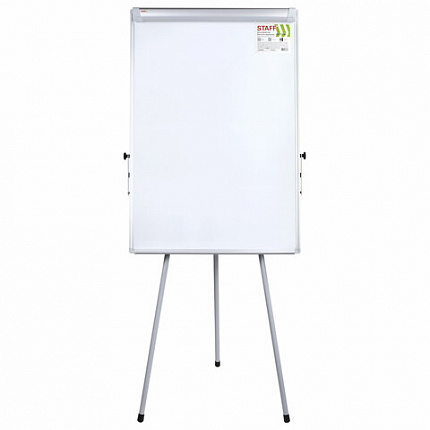 Доска-флипчарт магнитно-маркерная 70х100 см, тренога, регулируемая высота, STAFF, 238002