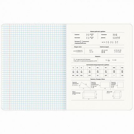 Тетрадь предметная КЛАССИКА ПРИРОДА 48 л., обложка картон, МАТЕМАТИКА, клетка, подсказ, BRAUBERG, 405095
