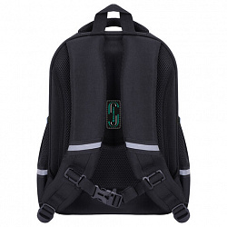 Ранец BRAUBERG STABLE, 2 отделения, с брелком, "Smoky car", LED-ЛАМПОЧКИ, 36х28х16 см, 274389