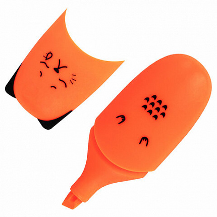 Набор текстовыделителей мини 6 ЦВЕТОВ BRAUBERG KIDS "CUTE CATS NEON", линия 1-5 мм, 152435