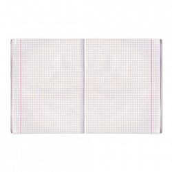 Тетрадь бумвинил, синий, А5, 48 л., скоба, офсет №2, ЭКОНОМ, клетка с полями, STAFF, 402018