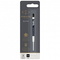 Стержень гелевый PARKER "Quink Gel", металлический, 98 мм, узел 0,7 мм, блистер, черный, 1950344
