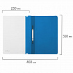 Скоросшиватель пластиковый ЮНЛАНДИЯ, А4, 130/180 мкм, голубой, 228678