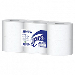 Бумага туалетная 525 метров, PROtissue (T1) COMFORT, 1-слойная, белая, КОМПЛЕКТ 6 рулонов, С350