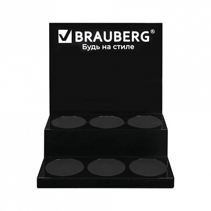 Подставка под ручки и карандаши в тубах BRAUBERG, металл, 6 отделений, 32x30x21 см, 505913