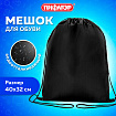 Мешок для обуви ПИФАГОР, 1 отделение, 40х32 см, черный, 271618