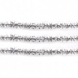 Проволока синельная для творчества "Блестящая", серебряная, 30 шт., 0,6х30 см, ОСТРОВ СОКРОВИЩ, 661544