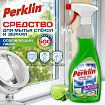 Средство для мытья стекол, зеркал, кафеля спрей/пена 500 мл, PERKLIN (ПЕРКЛИН) SUPER «Освежающий лайм», распылитель, 700630