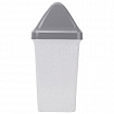 Ведро мусорное с КРЫШКОЙ (качающейся) 25 литров, "СВИНГ", 58х32х28 см, серое, IDEA, М 2463