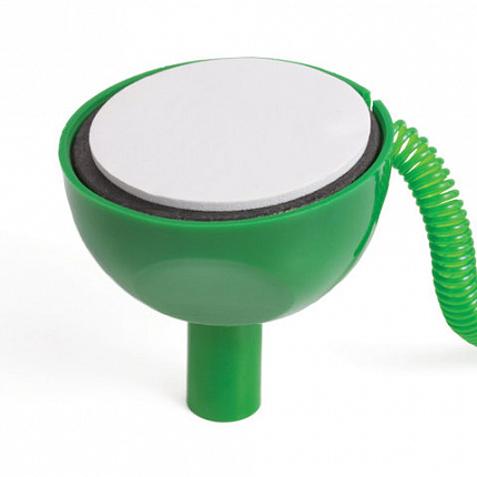 Ручка шариковая настольная BRAUBERG "Стенд-Пен", СИНЯЯ, пружинка, корпус зеленый, линия письма 0,5 мм, 141350