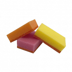 Губки для посуды 10х7х2,9см, КОМПЛЕКТ 5шт, Макси, поролон с абразивным слоем, YORK, 0, 30040