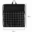 Мешок для обуви BRAUBERG БОЛЬШОЙ, с ручкой, карман на молнии, сетка, 49х41 см, "Checkered", 272404