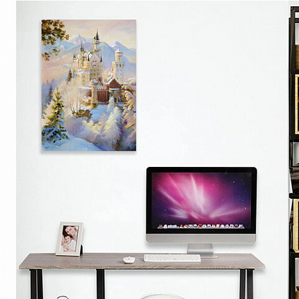 Картина стразами (алмазная мозаика), 30х40 см, ОСТРОВ СОКРОВИЩ "Замок", без подрамника, 663853