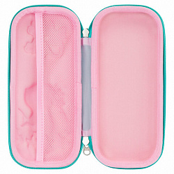 Пенал ЮНЛАНДИЯ, 1 отделение, карман, полиэстер/EVA, 22х10х5 см, "Pretty bunny", 273189