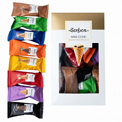 Конфеты мини-рожки в индивидуальной упаковке SORBON "Ассорти Радуга", 350 г