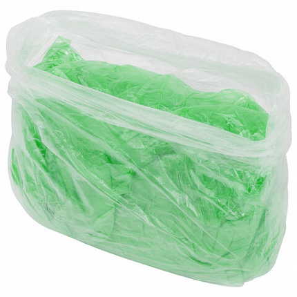 Бахилы MERIDIAN ПРОЧНЫЕ 3,8 г, зеленые, двойная резинка, КОМПЛЕКТ 100 штук (50 пар), 40х15 см, ПНД