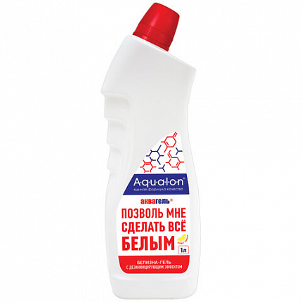 Средство для отбеливания, дезинфекции и уборки 1 л, БЕЛИЗНА-ГЕЛЬ "Лимон" (хлора 5%), концентрат, 203308