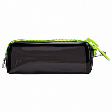 Пенал BRAUBERG с объемной "тракторной" молнией, 1 отделение, ПВХ, 22х8х6,5 см, "Neon green", 271564