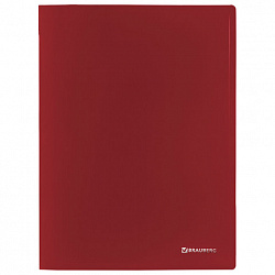 Папка с металлическим скоросшивателем BRAUBERG стандарт, красная, до 100 листов, 0,6 мм, 221632