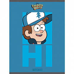 Тетрадь А5, 48 л., HATBER, скоба, клетка, обложка картон, "Гравити Фолз" (микс в спайке), 068737, 48Т5В1