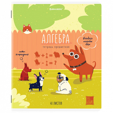 Тетради предметные, КОМПЛЕКТ 12 ПРЕДМЕТОВ, 48 л., TWIN-лак, BRAUBERG, "DOG БОБИК", 404840