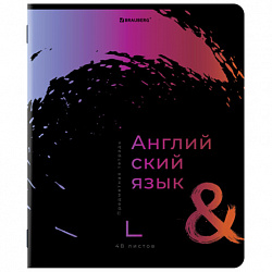 Тетради предметные, КОМПЛЕКТ 12 ПРЕДМЕТОВ, 48 л., матовая ламинация, лак, BRAUBERG, "BRIGHT COLOURS", 404838