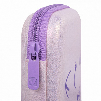 Пенал BRAUBERG SHINY, 1 отделение, 1 откидная планка, EVA, 22х13х4 см, "Cheerful", 271554