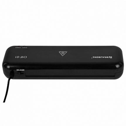 Ламинатор BRAUBERG CHF-01 А4, 60-150 мкм, 25 см/мин, с подарочным набором для ламинирования: резак, обрезчик углов, пленка 52 шт., 532861