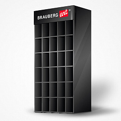 Дисплей настольный для размещения маркеров для скетчинга BRAUBERG ART, 30 ячеек, 180 маркеров (в комплект не входят), 504907
