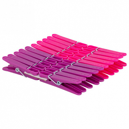 Прищепки бельевые 6,8 см, КОМПЛЕКТ 20 штук, пластик, ассорти, PRIMILA (ПРИМИЛА) COMPACT, 700520