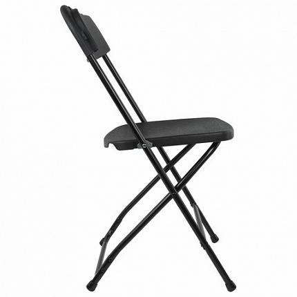 Стул складной BRABIX "Golf CF-002", черный каркас, пластик черный, 531563