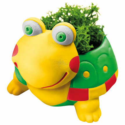 КАШПО ИЗ ГИПСА СО МХОМ, с красками и кистью для росписи, ассорти, BRAUBERG KIDS, 666012