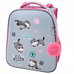 Ранец BRAUBERG UP, 2 отделения, с брелоком, "Милые коты", 36х28х15 см, 274667
