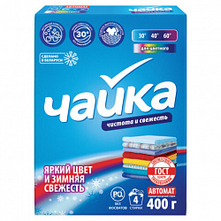 Стиральный порошок автомат для цветного белья 400г ЧАЙКА "Зимняя свежесть", СОНЦА Бел, 86449