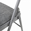 Стул складной BRABIX "Golf Plus CF-003 КОМФОРТ", серый каркас, серая ткань, 532890