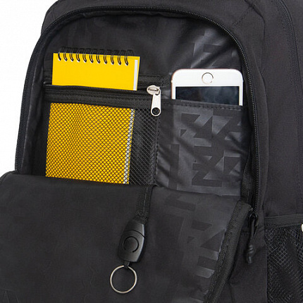 Рюкзак GRIZZLY школьный, анатомическая спинка, 2 отделения, для мальчиков, "BLACK STRIPES", 42х31х22 см, RU-532-1/2