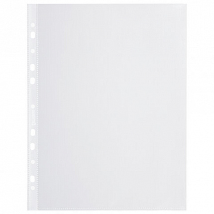 Папки-файлы перфорированные А4 BRAUBERG "EXTRA 1000", КОМПЛЕКТ 50 шт., матовые, ПЛОТНЫЕ, 100 мкм, 229671