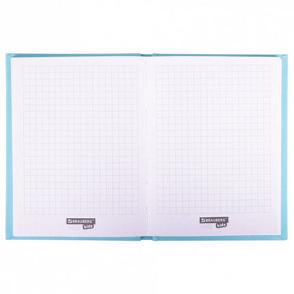 Блокнот МАЛЫЙ ФОРМАТ (110х147 мм), А6, 80 л., твёрдый, клетка, выборочный лак, BRAUBERG KIDS, "Зайка", 114449