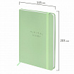 Ежедневник недатированный с резинкой А5 145х203 мм, BRAUBERG, твердый, 160 л., "Minimal", зеленый, 116303