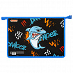 Папка для тетрадей ПИФАГОР А4, 1 отделение, картон/пластик, на молнии, "Angry shark", 272129