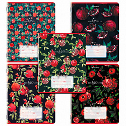 Тетрадь 18 л. BRAUBERG, клетка, обложка картон, ГРАНАТ, 107296