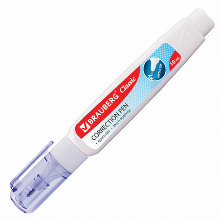 Ручка-корректор 10 мл ВЫГОДНАЯ УПАКОВКА, КОМПЛЕКТ 2 штуки BRAUBERG Classic, 271920